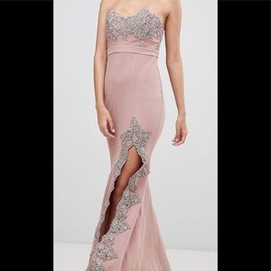 Love Triangle lace formal maxi dress